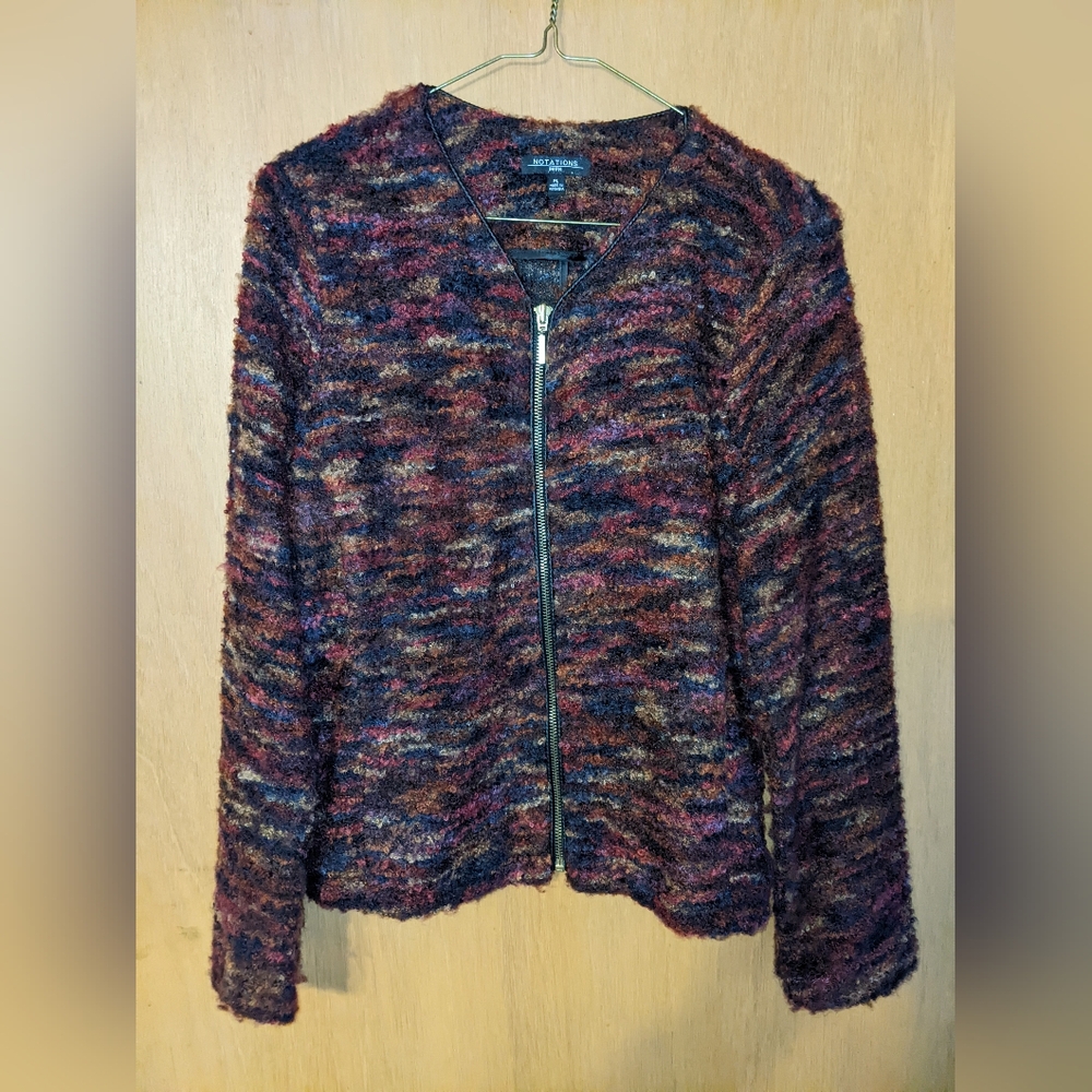Notations zippered jacket petite
